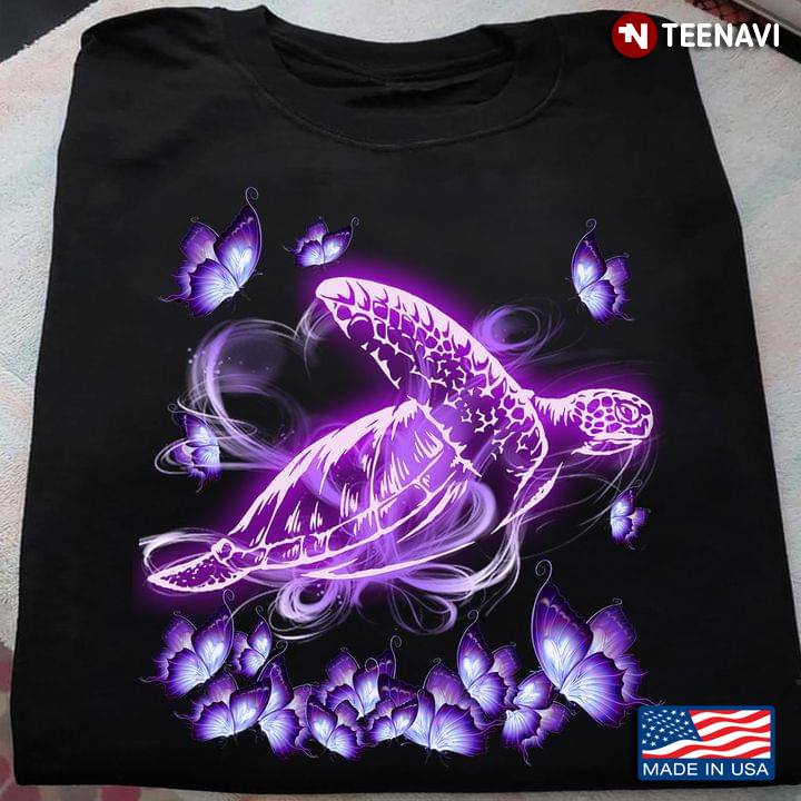 Magical Purple Turtle Butterfly for Animal Lover