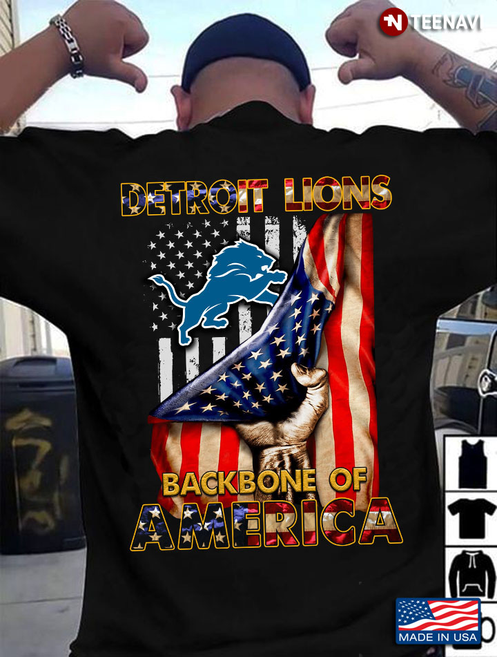 Detroit Lions Backbone Of America NFL Football
