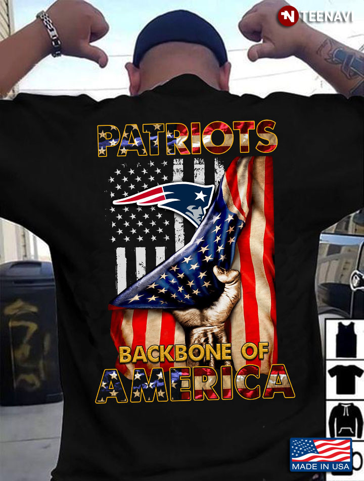 New England Patriots Backbone Of America NFL Football