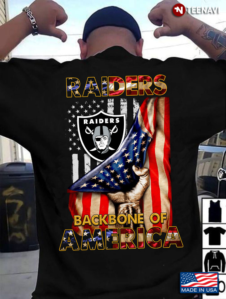 Oakland Raiders Backbone Of America NFL Football T-Shirt - TeeNavi