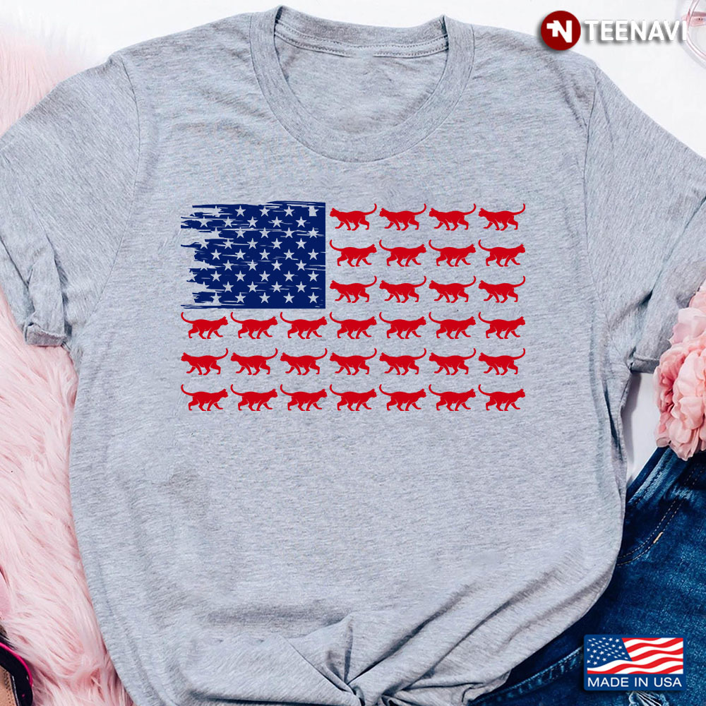 Cat American Flag Patriotic 4th Of July For Cat Lover