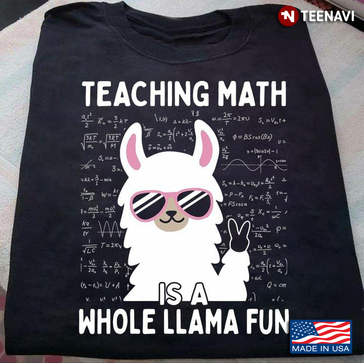 Funny Llama Wearing Glasses Teaching Math Is A Whole Llama Fun
