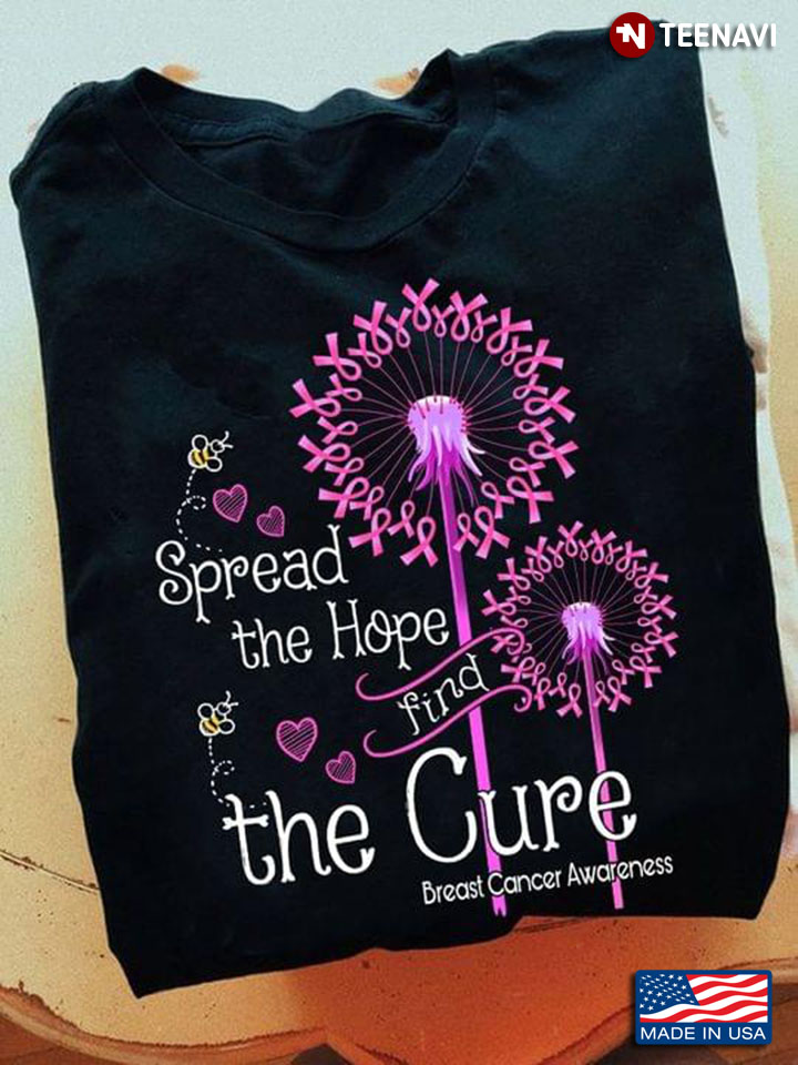 Spread The Hope Find The Cure Breast Cancer Awareness Dandelin Version