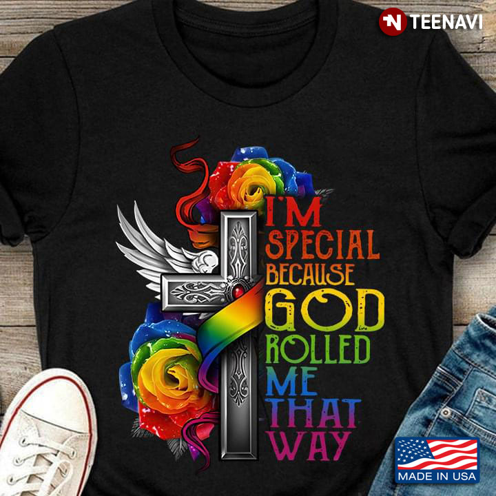 Wings I'm Special Because God Rolled Me That Way Jesus LGBT