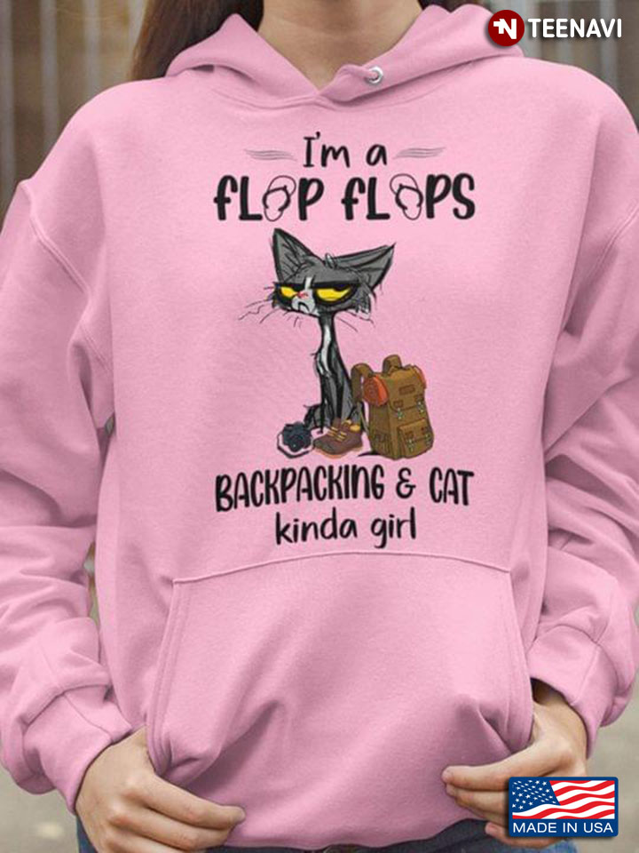 Grumpy Cat I'm A Flip Flops Backpacking & Cat Kinda Girl