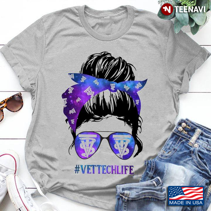 Vet Tech Life Woman With Headband And Glasses