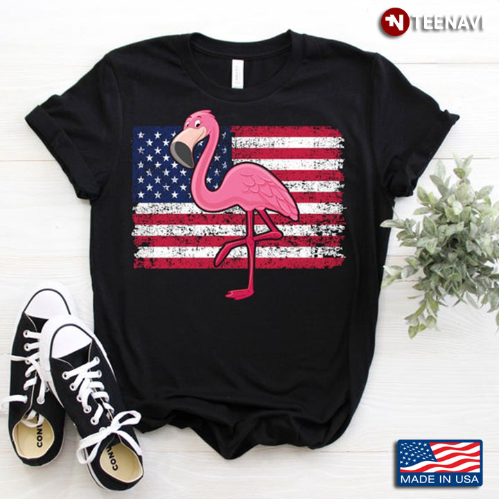 American Flag Flamingo For Animal Lover