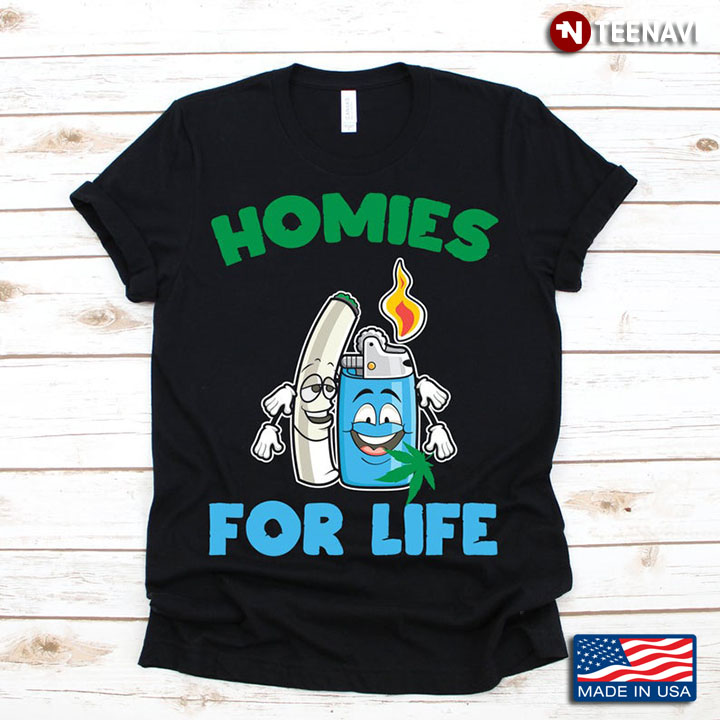 Homies For Life Cannabis Cigarette And Lighter