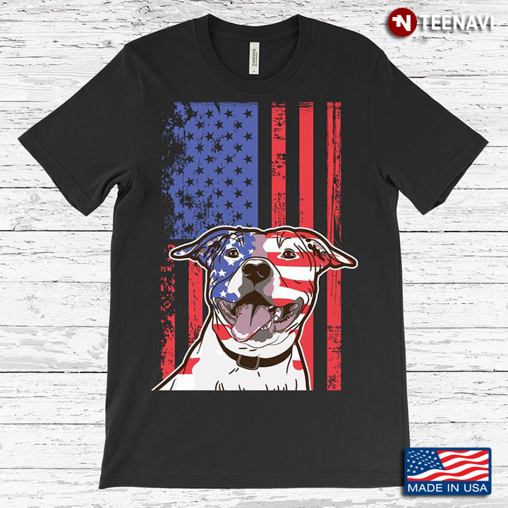 American Flag Pit Bull For Dog Lover