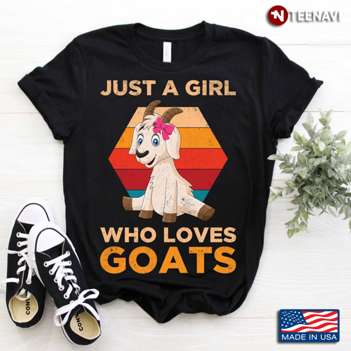 Vintage Just A Girl Who Loves Goats For Animal Lover