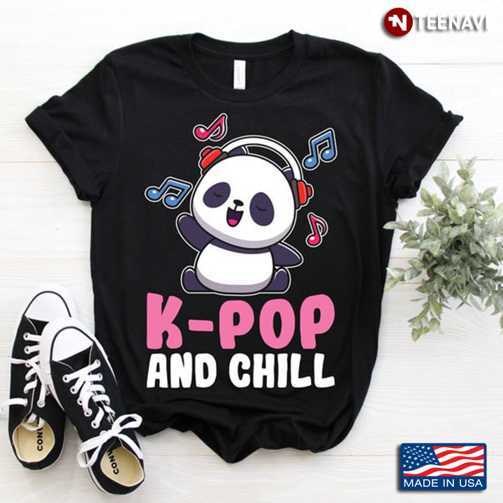 Panda Listening To Music K- Pop And Chill For Music Lover