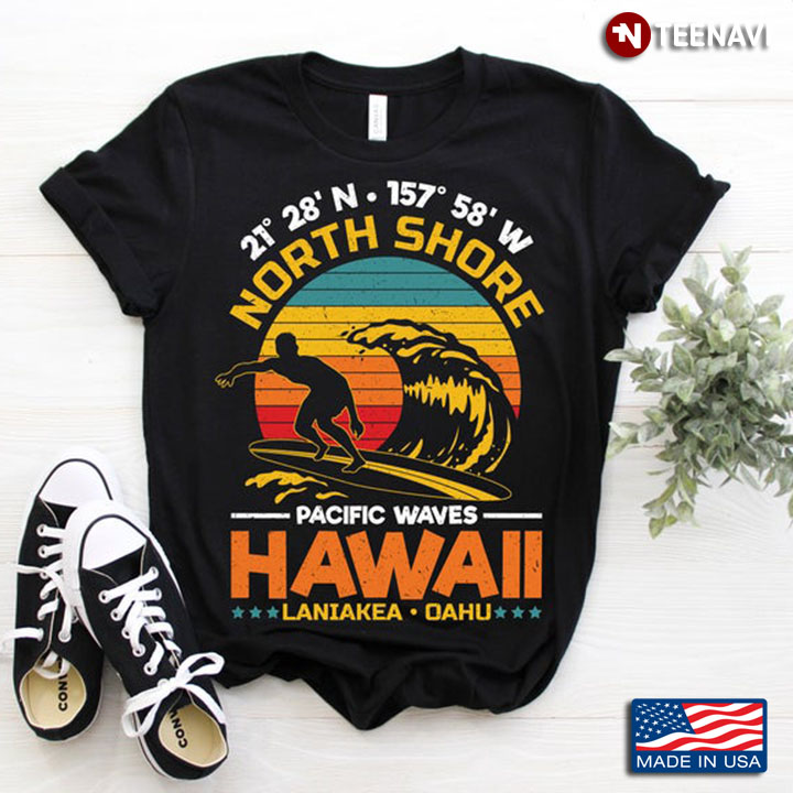 Vintage North Shore Pacific Waves Hawaii Laniakea Oahu Surfing