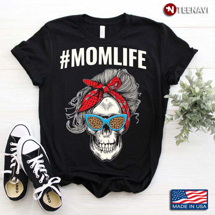 Mom Life Skull With Headband And Glasses Leopard For Mother's Day