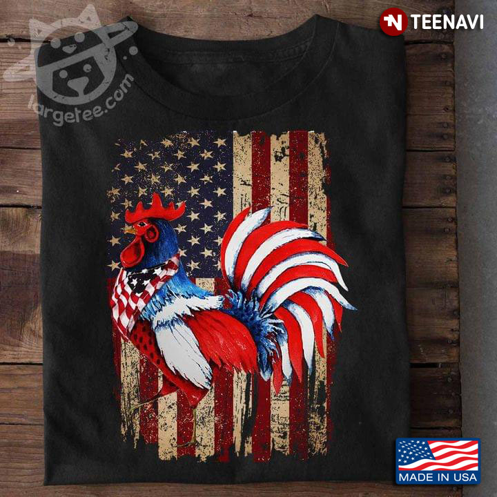 American Flag Rooster For Chicken Lover