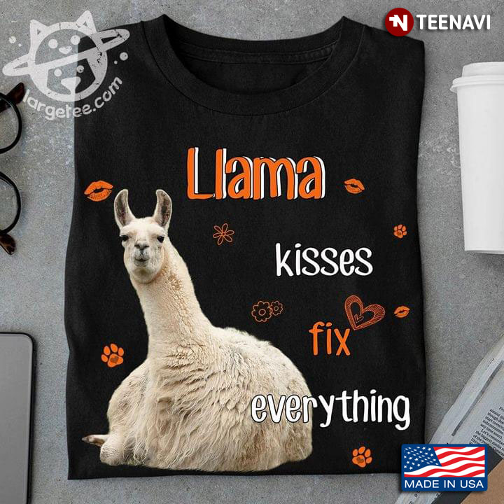 Llama Kisses Fix Everything For Animal Lover