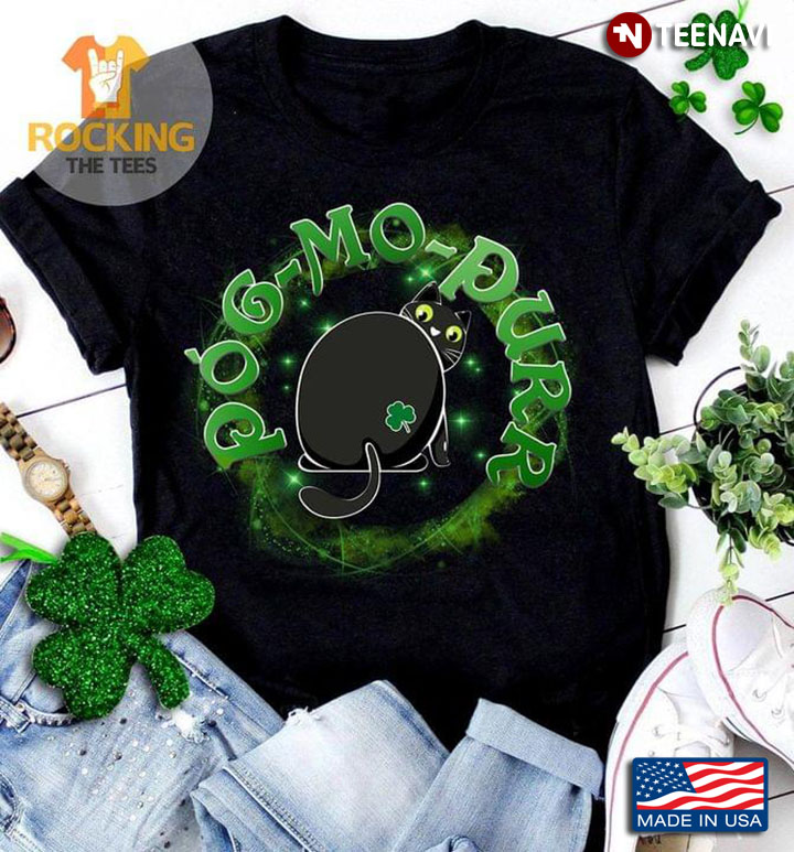 Pog Mo Purr Black Cat For St Patrick's Day