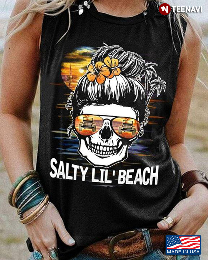 Salty Lil' Beach Jeep Skull With Glasses