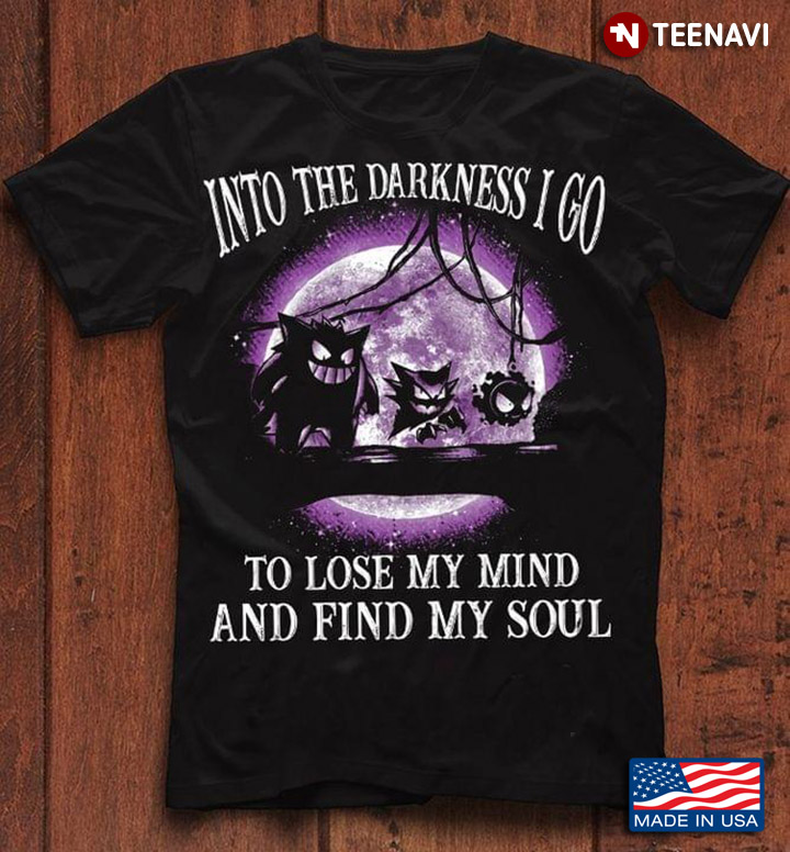 Jack Skellington Moon Phases Into The Darkness I Go To Lose My Mind And Find My Soul T-Shirt