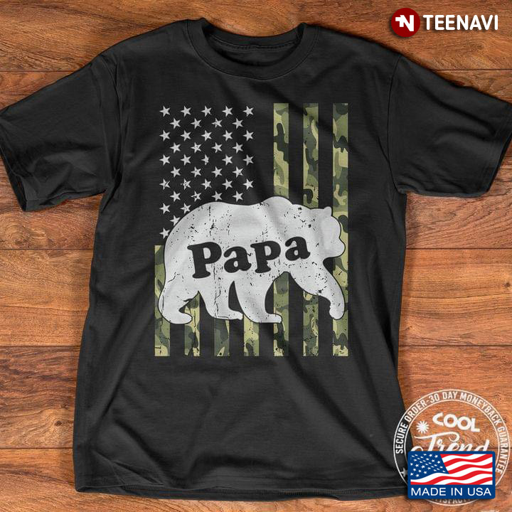 Papa American Flag Bear For Father's Day