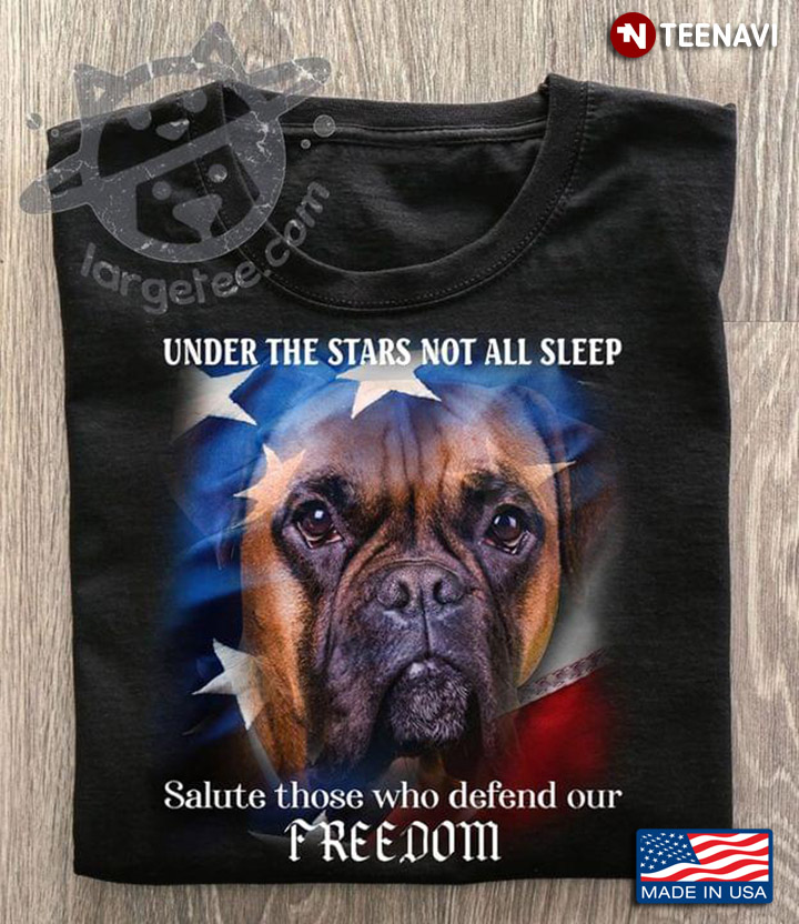 Boxer Under The Stars Not All Sleep Salute Those Who Defend Our Freedom