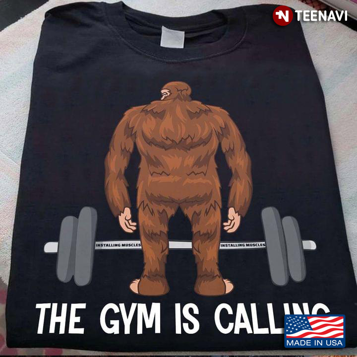 Bigfoot Lifting Weights The Gym Is Calling