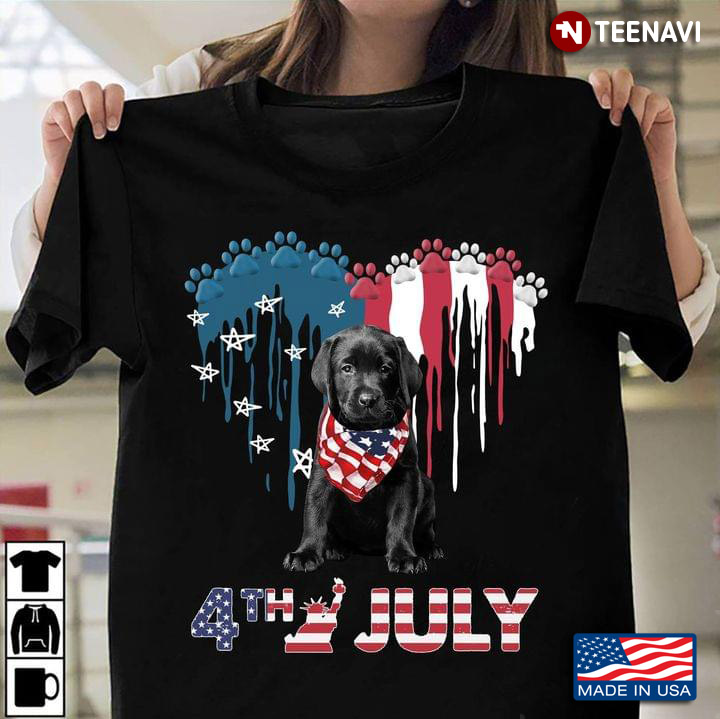 Labrador Retriever American Flag 4th Of July Happy Independence Day For Dog Lover