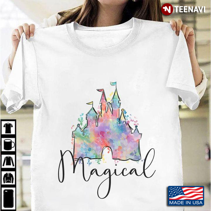 Magical Colorful Splashes Castle Adorable For Disney World Lover