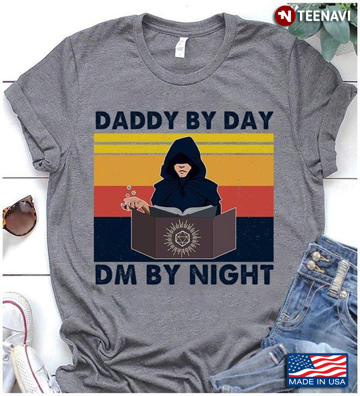 Vintage Daddy By Day DM By Night For Gamer Father's Day