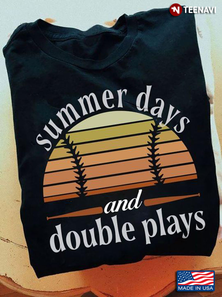 Vintage Baseball Summer Days And Double Plays For Sport Lover