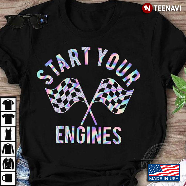 Start Your Engines Sport Race Finish Flag