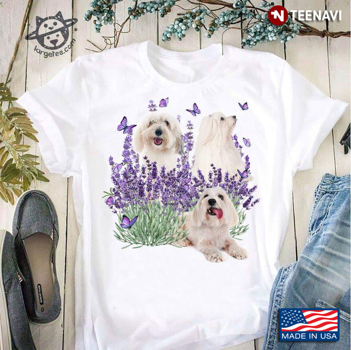 Dogs And Gorgeous Purple Flower Classic