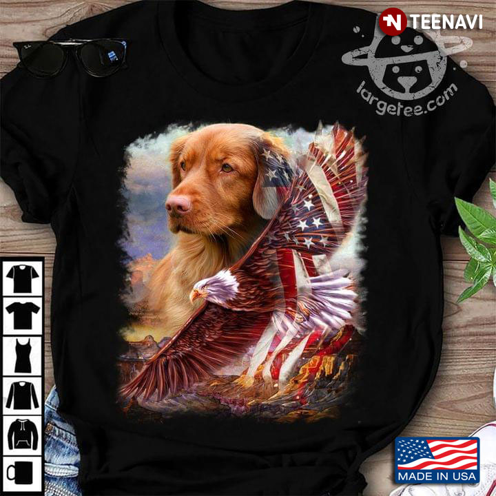 Golden Retriever American Patriot Eagle Independence Day