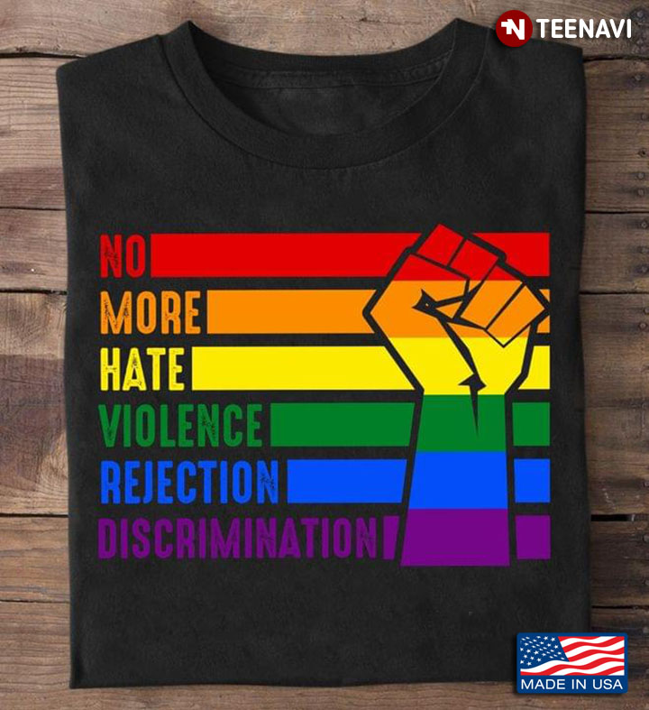 LGBT Flag No More Hate Violence Rejection Discrimination