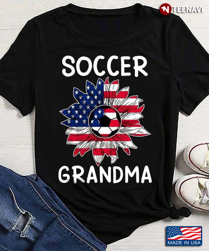 Soccer Grandma American Flag 4th Of July For Soccer Lover