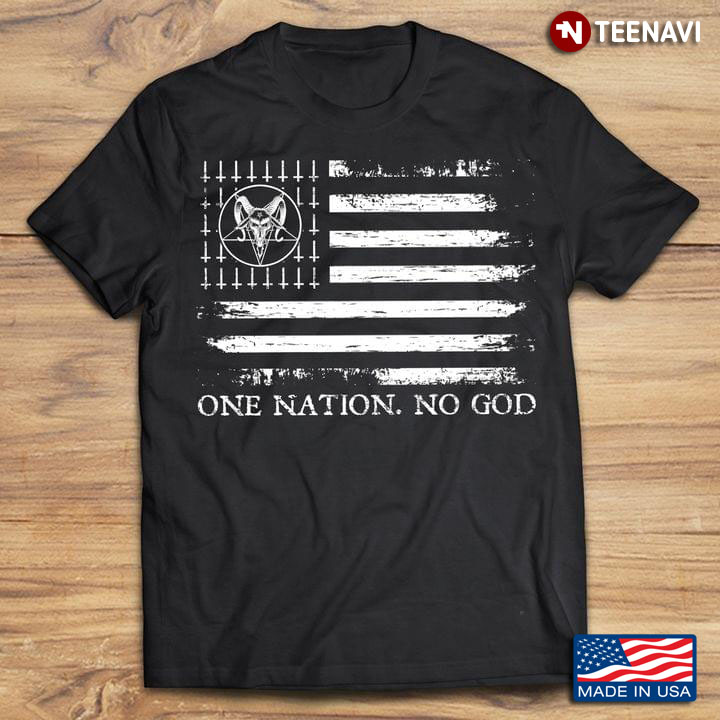American Flag One Nation No God Dark Evil