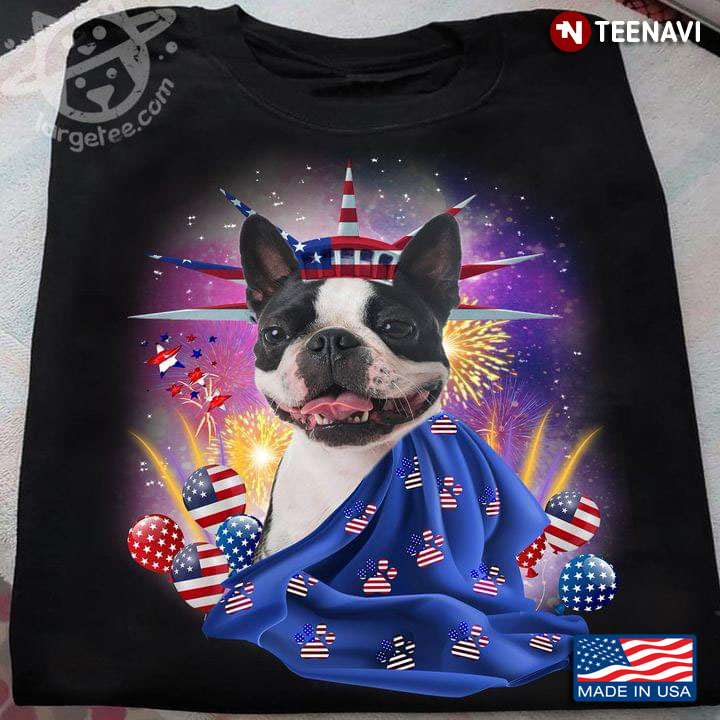 Boston Terrier Independence Liberty For Dog Lover