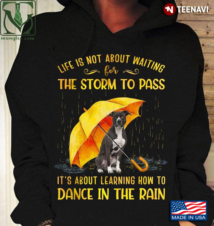 Life Is Not About Waiting For The Storm To Pass How To Dance In The Rain American PitBull Terrier