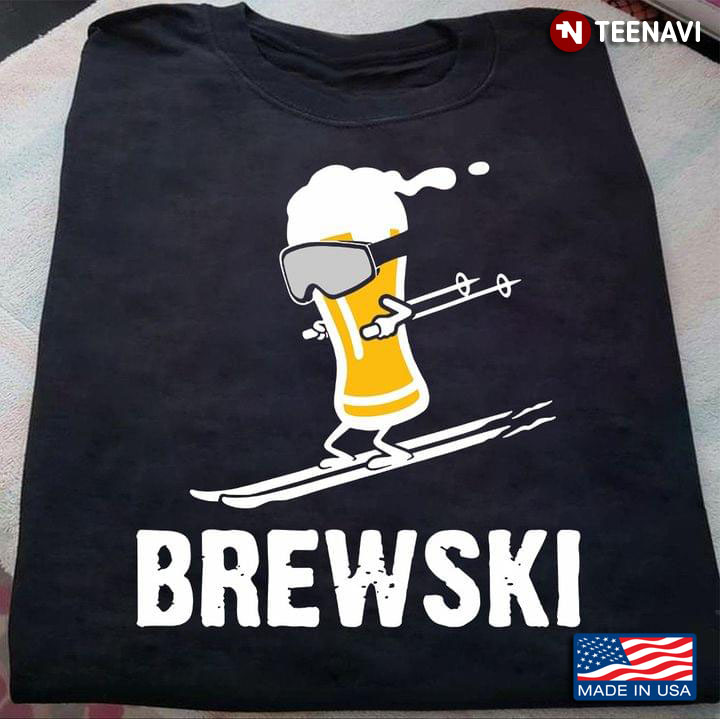 Brewski Funny Skiing Beer