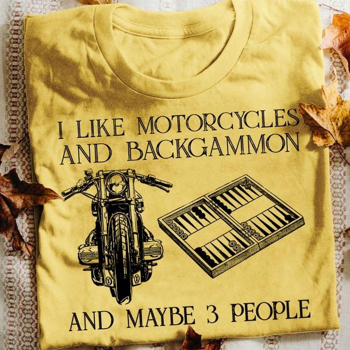 Yellow I Like Motorcycles And Backgammon And Maybe 3 People