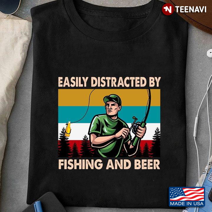 FisherMan Easily Distracted By Fishing And Beer