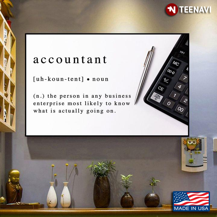 Black & White Accountant Definition Noun