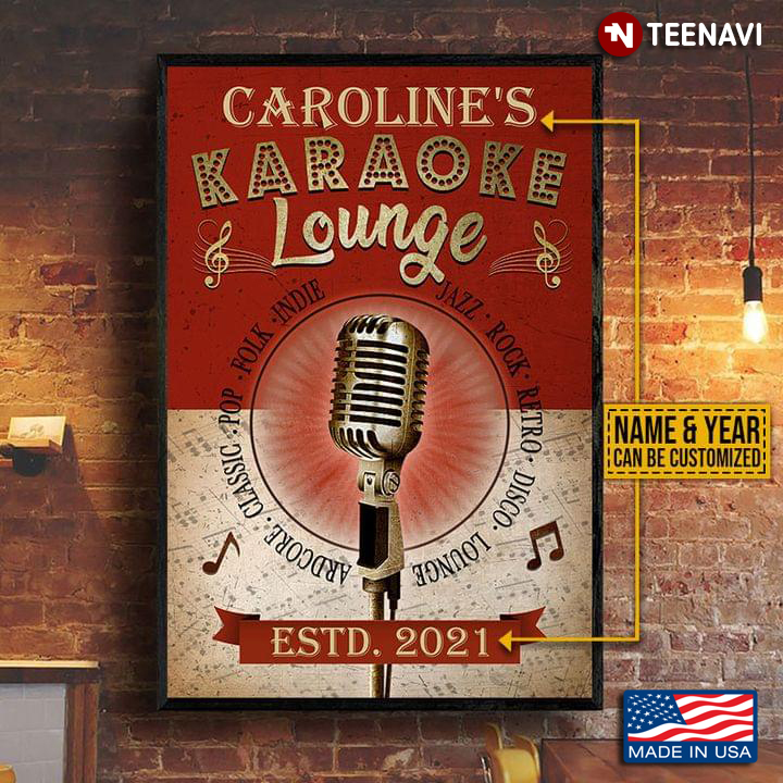 Vintage Customized Name & Year Karaoke Lounge