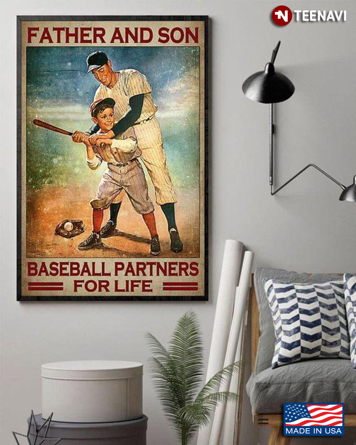 Vintage Father And Son Baseball Partners For Life