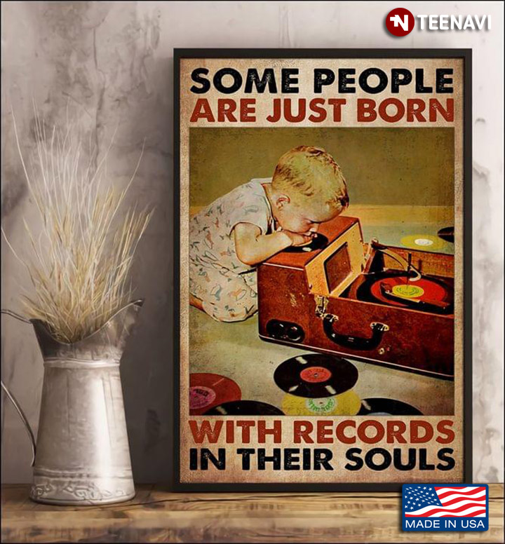 Vintage Some People Are Just Born With Records In Their Souls
