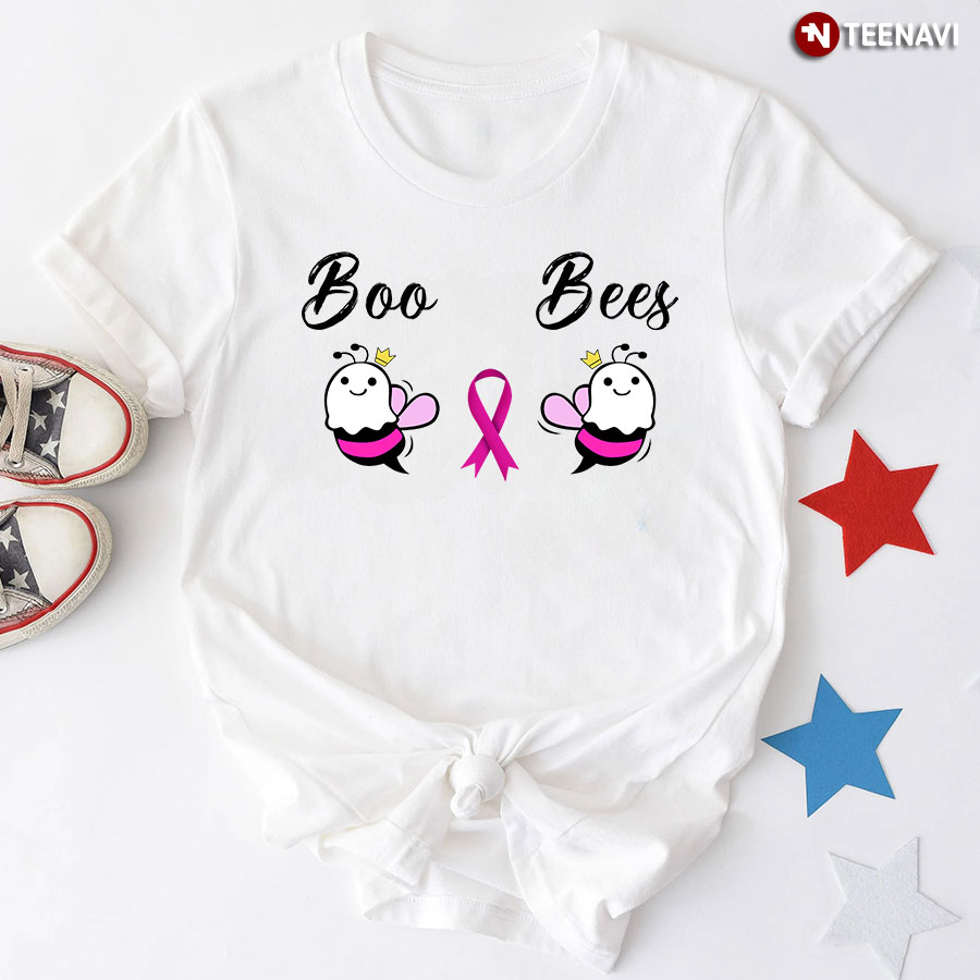 Boo Bees Halloween Breast Cancer Awareness Cute Version T-Shirt