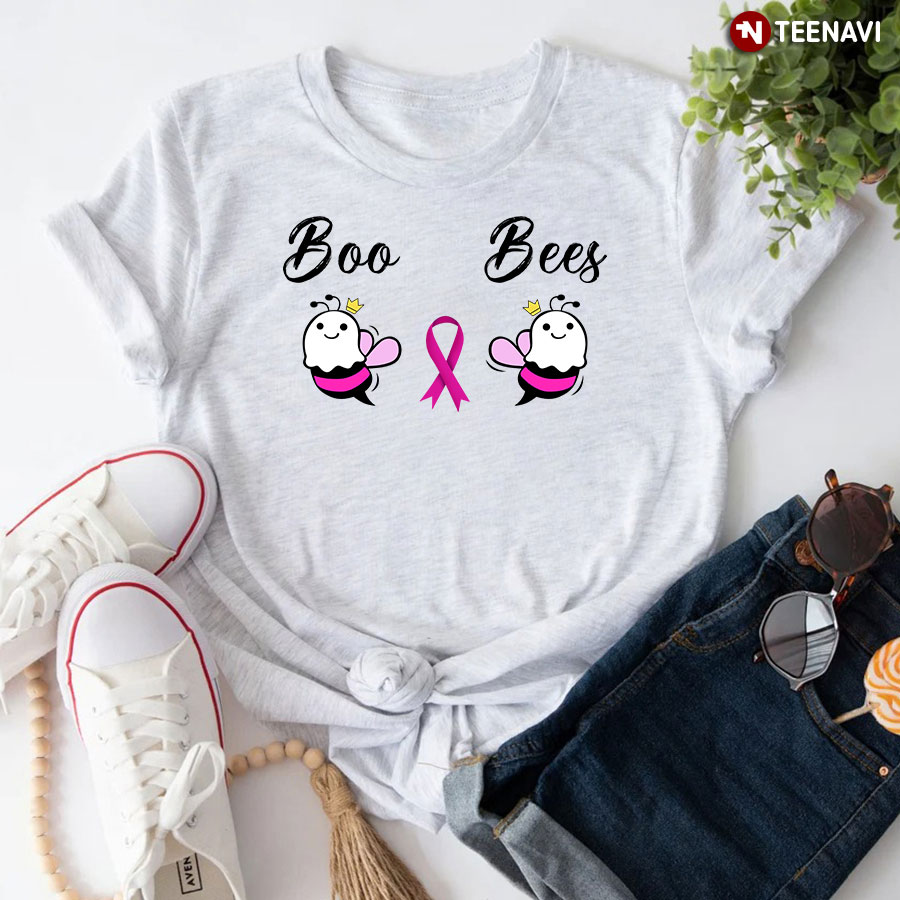 Boo Bees Halloween Breast Cancer Awareness Cute Version T-Shirt