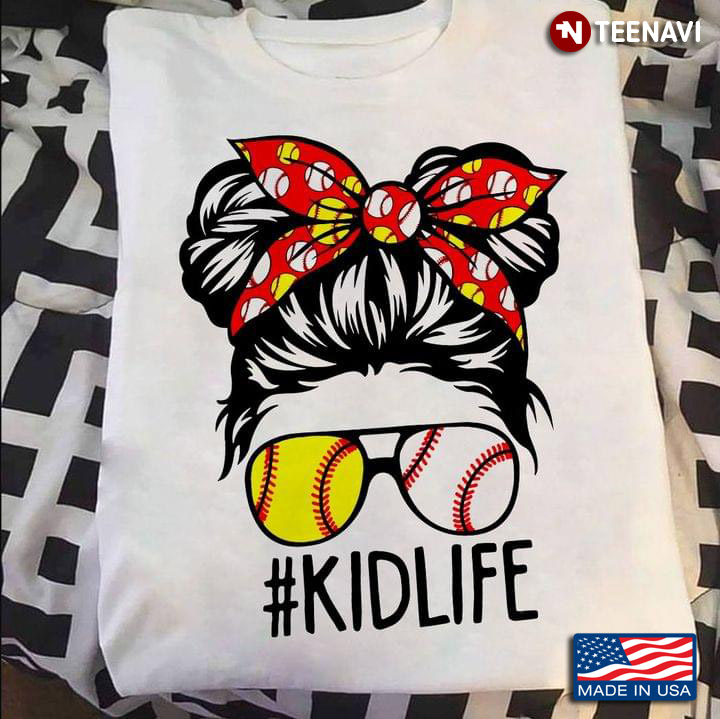 #Kidlife Girl With Headband Softball For Softball Lovers