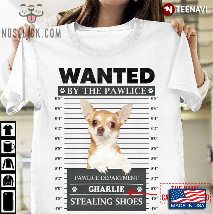 Wanted By The Pawlice Pawlice Department Charlie Stealing Shoes Chihuahua