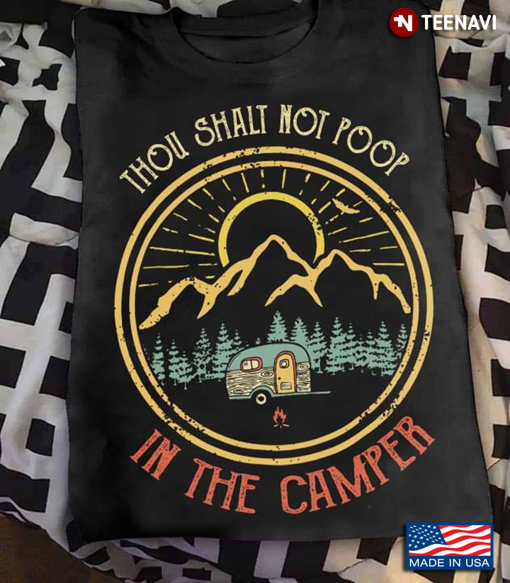 Thou Shalt Not Poop In The Camper  Vintage Camping For Camp Lovers