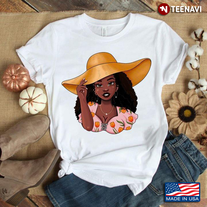 Black Women Afro With Hat For Black Women Lovers